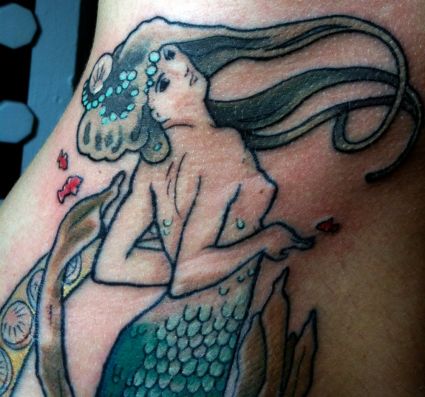 Mermaid Back Tattoo